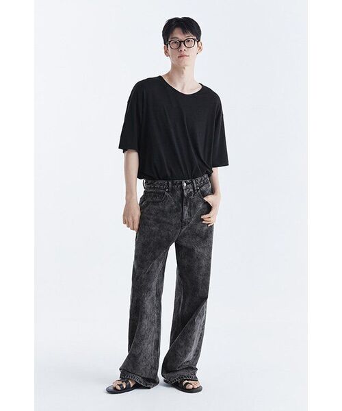 MUSINSA STANDARD（ムシンサスタンダード）の「リラックスドCRスcoopネックTシャツ[ブラック]（Tシャツ/カットソー・メンズ・その他・XX-LARGE/LARGE/MEDIUM/SMALL/X-LARGE）」の10枚目の写真