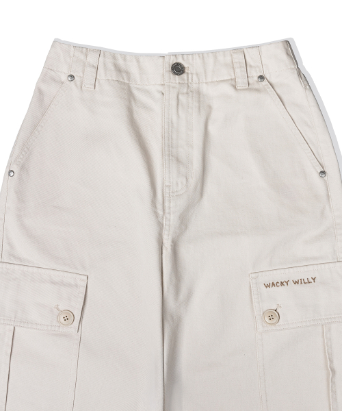 Wacky WiLLy(ワッキーウィリー)の「ウィメンズコットンカーゴパンツクリーム(その他パンツ・レディース・その他・SMALL/MEDIUM)」の3枚目の写真