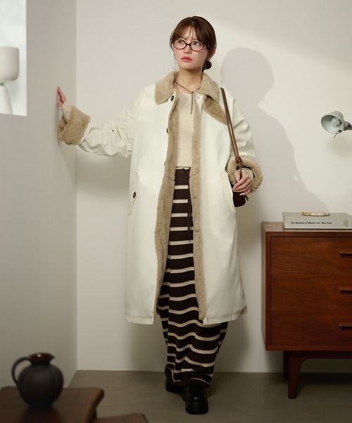 2way collar fur reversible coat /2wayカラーファーリバーシブル