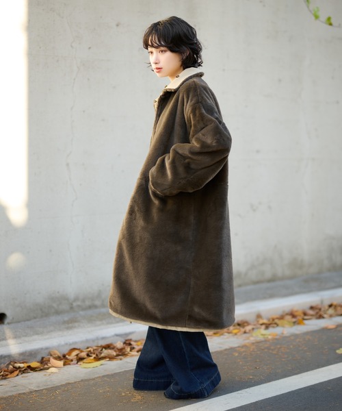2way collar fur reversible coat /2wayカラーファーリバーシブル