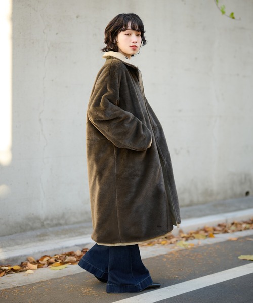2way collar fur reversible coat /2wayカラーファーリバーシブル