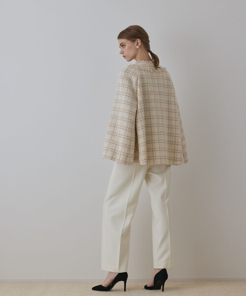 フレアスリーブツイードジャケット（ノーカラージャケット）｜GRACE