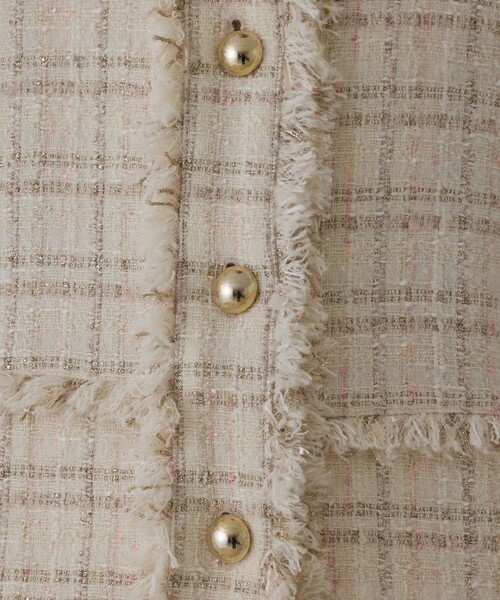 フレアスリーブツイードジャケット（ノーカラージャケット）｜GRACE