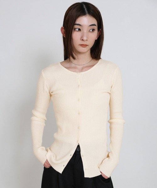 select MOCA（セレクトモカ）の「2WAYクルーネックリブシンプルカーディガン（カーディガン/ボレロ・レディース・チャコールグレー/アイボリー/ピンク・FREE）」の18枚目の写真