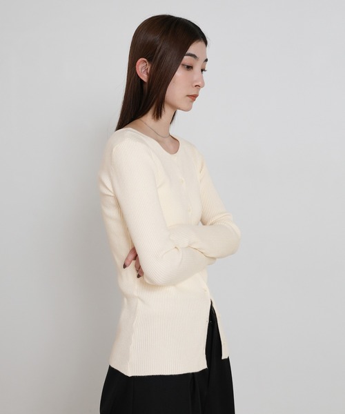 select MOCA（セレクトモカ）の「2WAYクルーネックリブシンプルカーディガン（カーディガン/ボレロ・レディース・チャコールグレー/アイボリー/ピンク・FREE）」の20枚目の写真