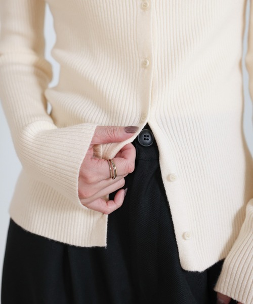 select MOCA（セレクトモカ）の「2WAYクルーネックリブシンプルカーディガン（カーディガン/ボレロ・レディース・チャコールグレー/アイボリー/ピンク・FREE）」の21枚目の写真