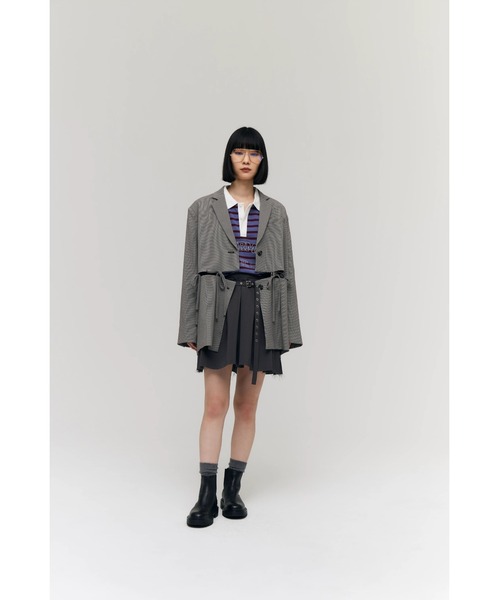 FELICITY(フェリシティ)の「Ribbon Single Jacket(その他アウター・レディース・グレー/ブラウン・2)」の3枚目の写真