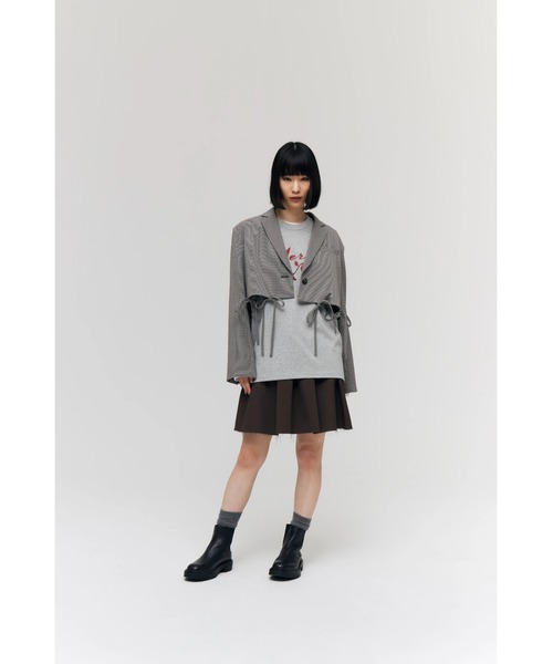 FELICITY(フェリシティ)の「Ribbon Single Jacket(その他アウター・レディース・グレー/ブラウン・2)」の4枚目の写真