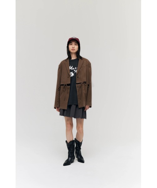 FELICITY(フェリシティ)の「Ribbon Single Jacket(その他アウター・レディース・グレー/ブラウン・2)」の6枚目の写真