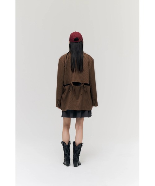 FELICITY(フェリシティ)の「Ribbon Single Jacket(その他アウター・レディース・グレー/ブラウン・2)」の8枚目の写真