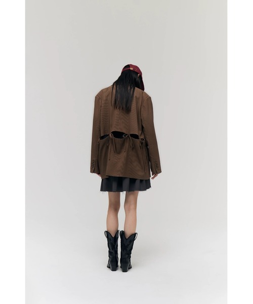 FELICITY(フェリシティ)の「Ribbon Single Jacket(その他アウター・レディース・グレー/ブラウン・2)」の9枚目の写真
