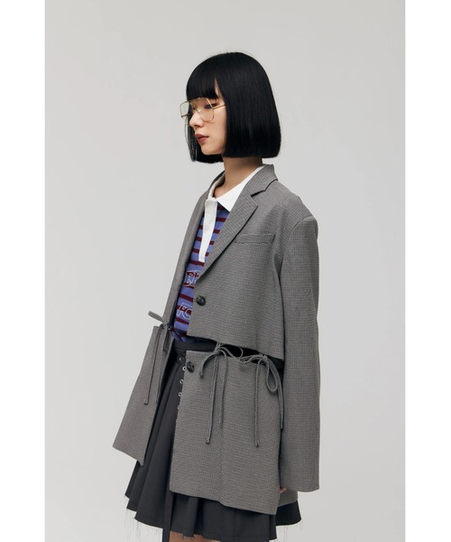 FELICITY(フェリシティ)の「Ribbon Single Jacket(その他アウター・レディース・グレー/ブラウン・2)」の13枚目の写真