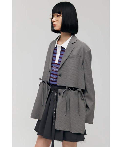 FELICITY(フェリシティ)の「Ribbon Single Jacket(その他アウター・レディース・グレー/ブラウン・2)」の14枚目の写真