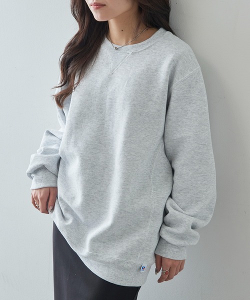 Russell Athletic(ラッセルアスレティック)の「【Russell Athletic】Dri-Power Fleece Crew フリース プルオーバースウェット トレーナー 裏起毛 698HBM1 UNTR(スウェット・メンズ・ブラック/アッシュ/ダークグリーン/グレー/ダークグレー/ネイビー/ホワイト・S/M/L/XL)」の5枚目の写真