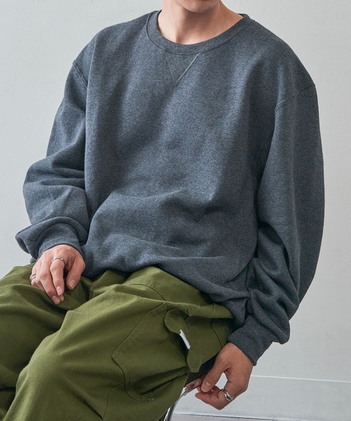 Russell Athletic(ラッセルアスレティック)の「【Russell Athletic】Dri-Power Fleece Crew フリース プルオーバースウェット トレーナー 裏起毛 698HBM1 UNTR(スウェット・メンズ・ブラック/アッシュ/ダークグリーン/グレー/ダークグレー/ネイビー/ホワイト・S/M/L/XL)」の4枚目の写真