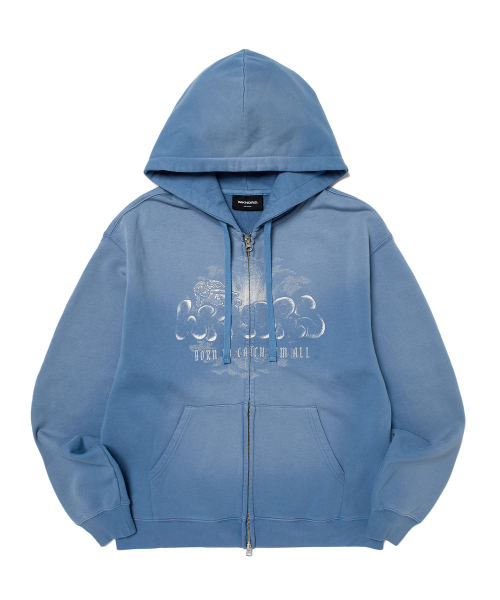セール】ANGEL ZIPUP HOODIE (BLUE)（パーカー）｜WKNDRS（ウィー