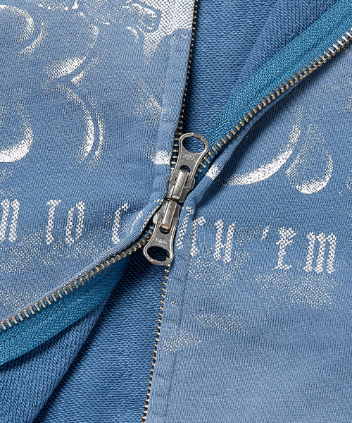 セール】ANGEL ZIPUP HOODIE (BLUE)（パーカー）｜WKNDRS（ウィー