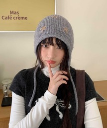 mebole（メボレ）の「ナチュラルステッチflowerビーニー（ニットキャップ/ビーニー）」