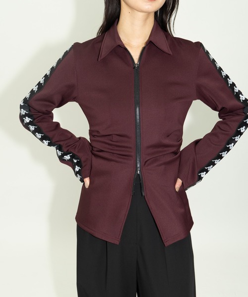 Kappa(カッパ)の「× Kappa TRACK JACKET / カッパ トラックジャケット(ジャージ・レディース・ネイビー/ボルドー・FREE)」の1枚目の写真