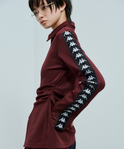Kappa(カッパ)の「× Kappa TRACK JACKET / カッパ トラックジャケット(ジャージ・レディース・ネイビー/ボルドー・FREE)」の9枚目の写真