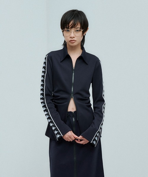 Kappa(カッパ)の「× Kappa TRACK JACKET / カッパ トラックジャケット(ジャージ・レディース・ネイビー/ボルドー・FREE)」の13枚目の写真