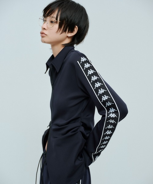 Kappa(カッパ)の「× Kappa TRACK JACKET / カッパ トラックジャケット(ジャージ・レディース・ネイビー/ボルドー・FREE)」の14枚目の写真
