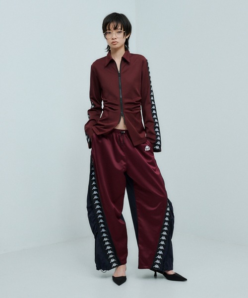 Kappa(カッパ)の「× Kappa TRACK JACKET / カッパ トラックジャケット(ジャージ・レディース・ネイビー/ボルドー・FREE)」の10枚目の写真