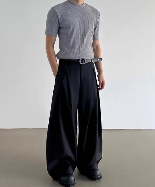 SBG（エスビー）の「SBG 2タックワイドスラックス（スラックス・メンズ・グレー/ブラック・LARGE/MEDIUM/SMALL）」の5枚目の写真