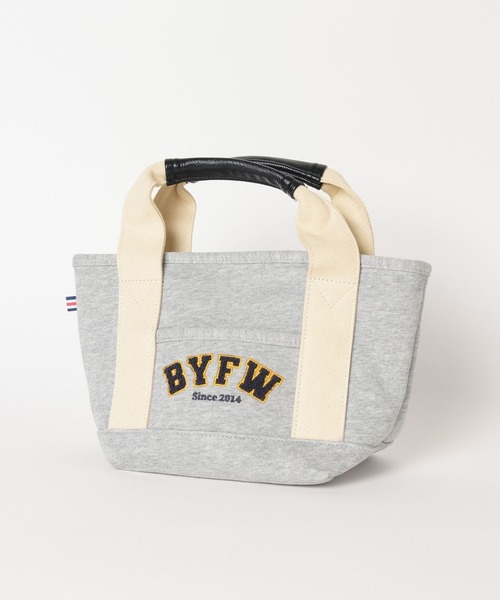 BAYFLOW（ベイフロー）の「[500mlのボトルや長財布も入る]スウェットロゴトートS（トートバッグ・レディース・グレー・FREE）」の4枚目の写真