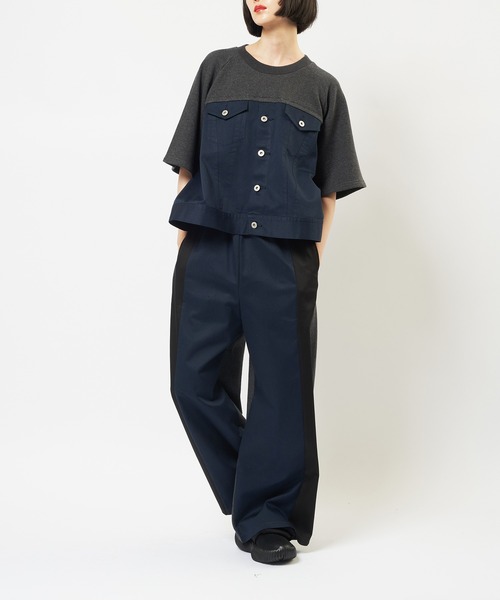 gomme（ゴム）の「ドッキングＴ（Tシャツ/カットソー・レディース・ブラック/チャコールグレー・MEDIUM）」の5枚目の写真