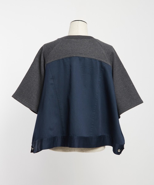 gomme（ゴム）の「ドッキングＴ（Tシャツ/カットソー・レディース・ブラック/チャコールグレー・MEDIUM）」の15枚目の写真