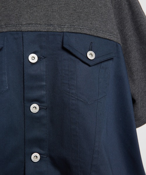 gomme（ゴム）の「ドッキングＴ（Tシャツ/カットソー・レディース・ブラック/チャコールグレー・MEDIUM）」の18枚目の写真