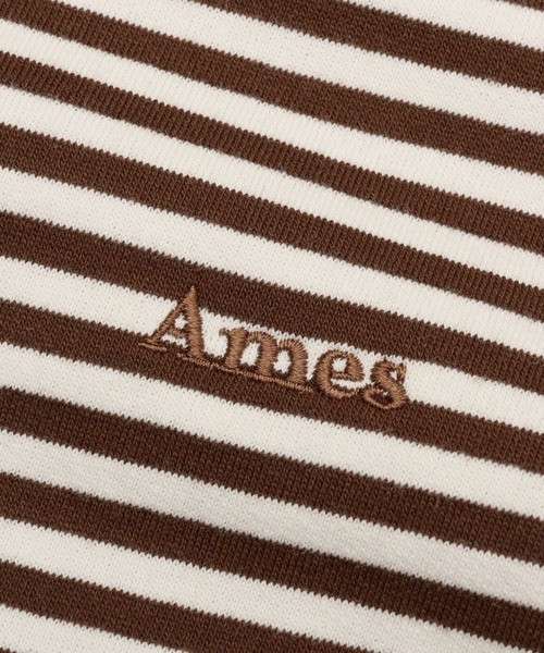 AMESWORLDWIDE（アメスワールドワイド）の「【UNISEX】AMES WORLDWIDE ／ボーダーフーディー ZIP（パーカー・レディース・ブラウン/ネイビー・MEDIUM/SMALL）」の9枚目の写真