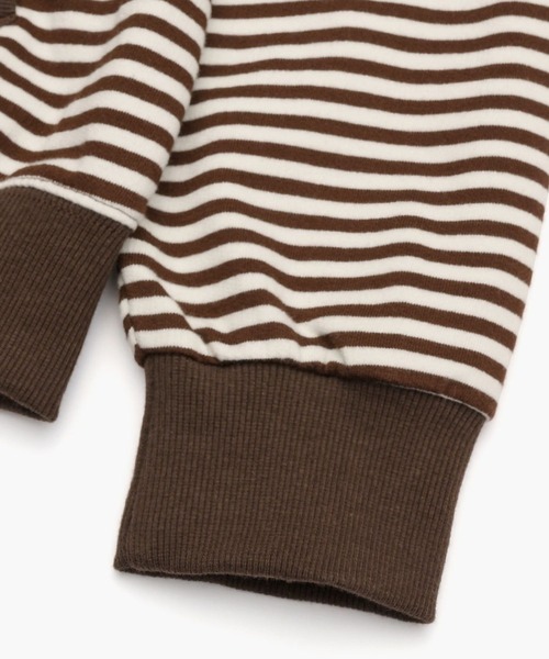 AMESWORLDWIDE（アメスワールドワイド）の「【UNISEX】AMES WORLDWIDE ／ボーダーフーディー ZIP（パーカー・レディース・ブラウン/ネイビー・MEDIUM/SMALL）」の10枚目の写真