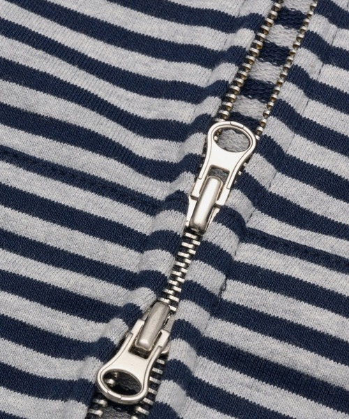 AMESWORLDWIDE（アメスワールドワイド）の「【UNISEX】AMES WORLDWIDE ／ボーダーフーディー ZIP（パーカー・レディース・ブラウン/ネイビー・MEDIUM/SMALL）」の16枚目の写真