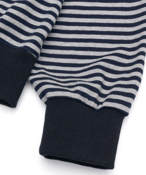 AMESWORLDWIDE（アメスワールドワイド）の「【UNISEX】AMES WORLDWIDE ／ボーダーフーディー ZIP（パーカー・レディース・ブラウン/ネイビー・MEDIUM/SMALL）」の18枚目の写真