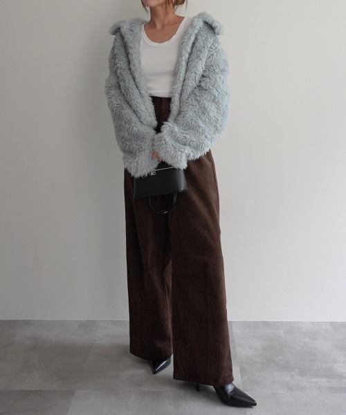 Rashik(ラシク)の「コーデュロイカーブパンツ(その他パンツ・レディース・ブラック/ブラウン/アイボリー・FREE)」の13枚目の写真