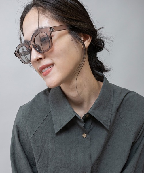 Munich（ミューニック）の「シックボストンフレームサングラス（サングラス・レディース・ブラック/グリーン/ブラウン/ライトグレー/クリア・FREE）」の3枚目の写真