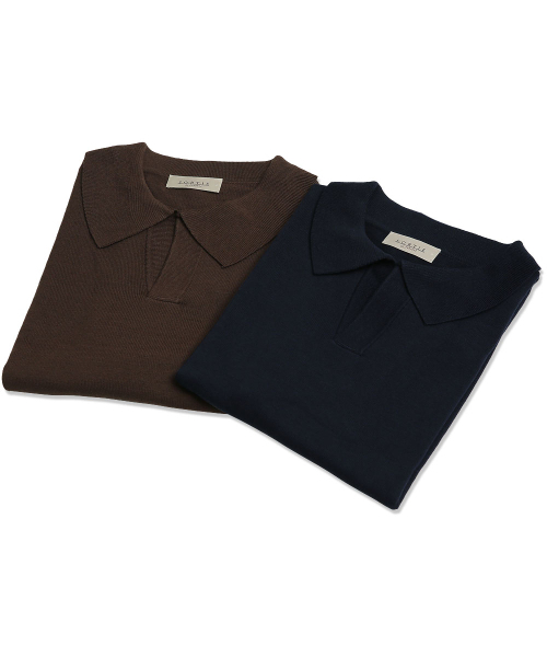 sortie(ソルティ)の「Essential Comfort Open Collar Knit (Navy)(ニット/セーター・メンズ・その他・LARGE/MEDIUM/X-LARGE)」の8枚目の写真