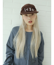 UGLY SHADOW（アグリーシャドウ）の「アイラブユーキャンプキャップ(ブラウン)（キャップ）」