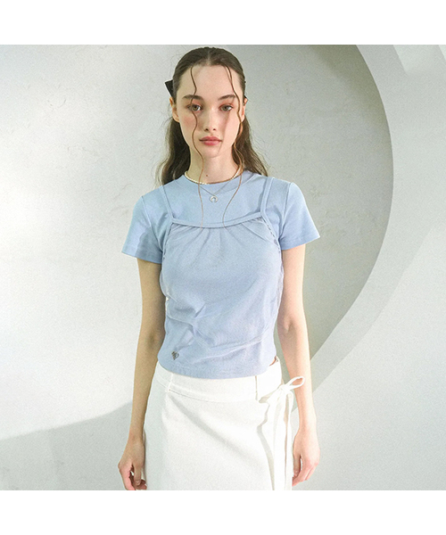 Vivacious(ビバシャス)の「Tinker Bell Short Sleeve SORA(Tシャツ/カットソー・レディース・スカイブルー・SMALL/MEDIUM)」の1枚目の写真