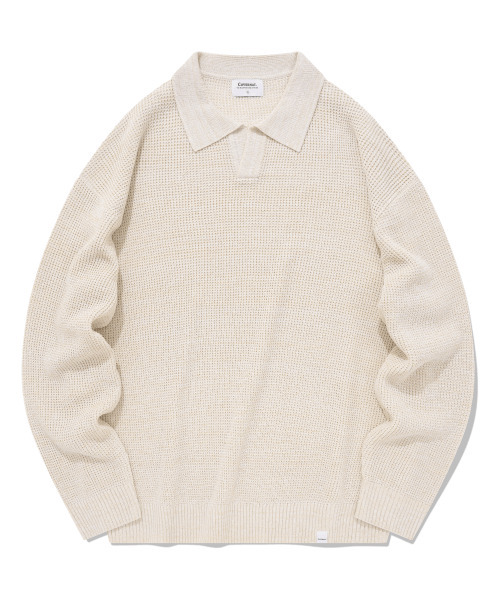 COVERNAT(カバーナット)の「オープンカラー ニット アイボリー(ニット/セーター・レディース・その他・LARGE/MEDIUM/SMALL/X-LARGE)」の1枚目の写真