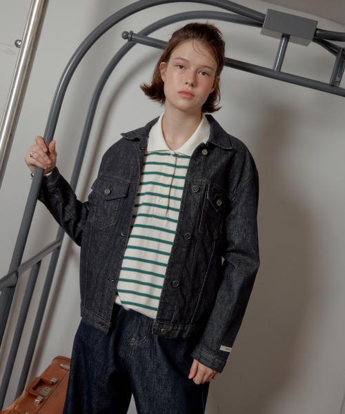 ANOETIC(アノエティック)の「POCKET WASHED DENIM JACKET(デニムジャケット・レディース・ブルー系その他・FREE)」の2枚目の写真