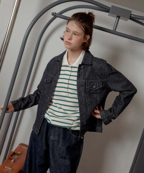 ANOETIC(アノエティック)の「POCKET WASHED DENIM JACKET(デニムジャケット・レディース・ブルー系その他・FREE)」の3枚目の写真