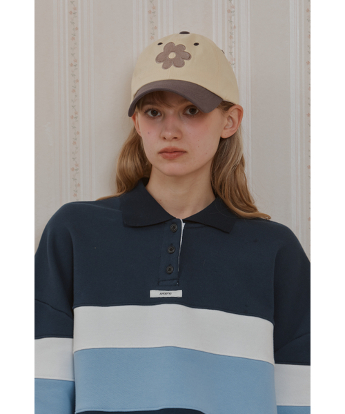 ANOETIC(アノエティック)の「COLOR BLOCK SWEATSHIRTS_NAVY(スウェット・レディース・ネイビー・FREE)」の2枚目の写真