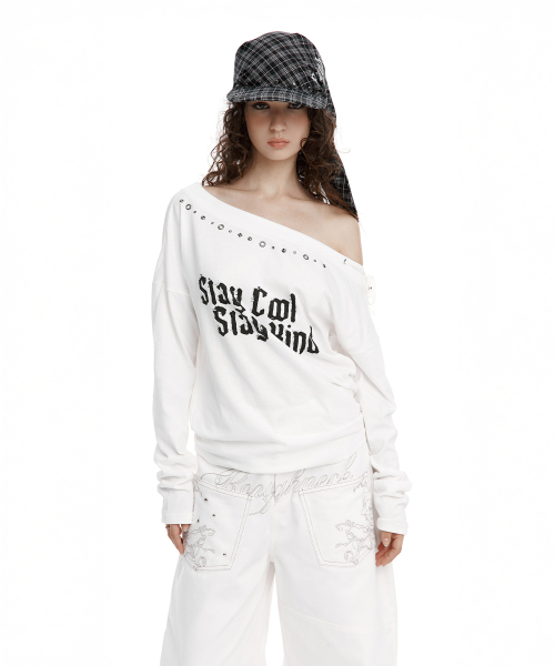 ROUGHNECK（ラフネック）の「スレイオフショルダートップ ホワイト（Tシャツ/カットソー・レディース・その他・FREE）」の11枚目の写真