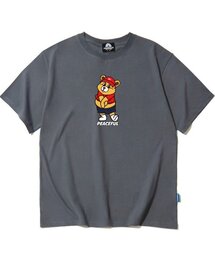 SHY BEAR GRAPHIC Tシャツ - グレー