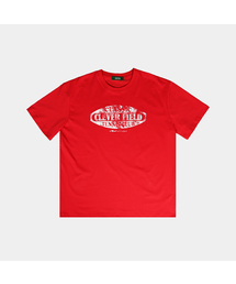 CLEVER FIELD（クレバーフィールド）の「ヴィンテージシグネチャーポイント半袖Tシャツ_レッド（Tシャツ/カットソー）」