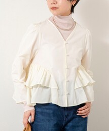 NOLLEY’S Sophi | ウォッシャブルマイクロタフタティアードブラウス(シャツ/ブラウス)