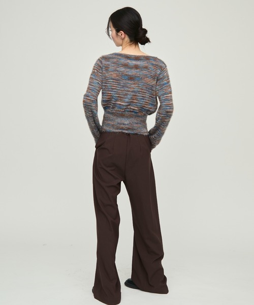 NUJOH(ヌゾ)の「Brushed Multi-Color Knit Cardigan / ブラッシュドマルチカラーニットカーディガン(ニット/セーター・レディース・ブルー/グレー/パープル・FREE)」の9枚目の写真